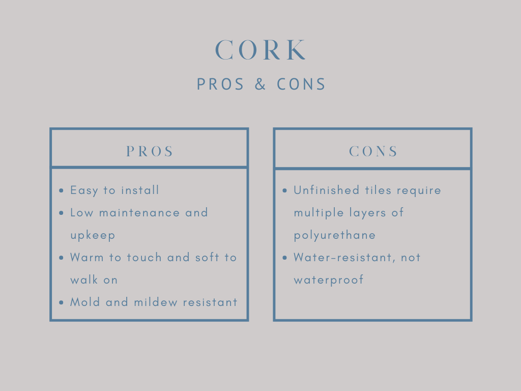 pros and cons of cork