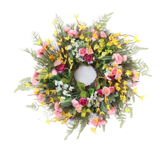 spring floral wreath