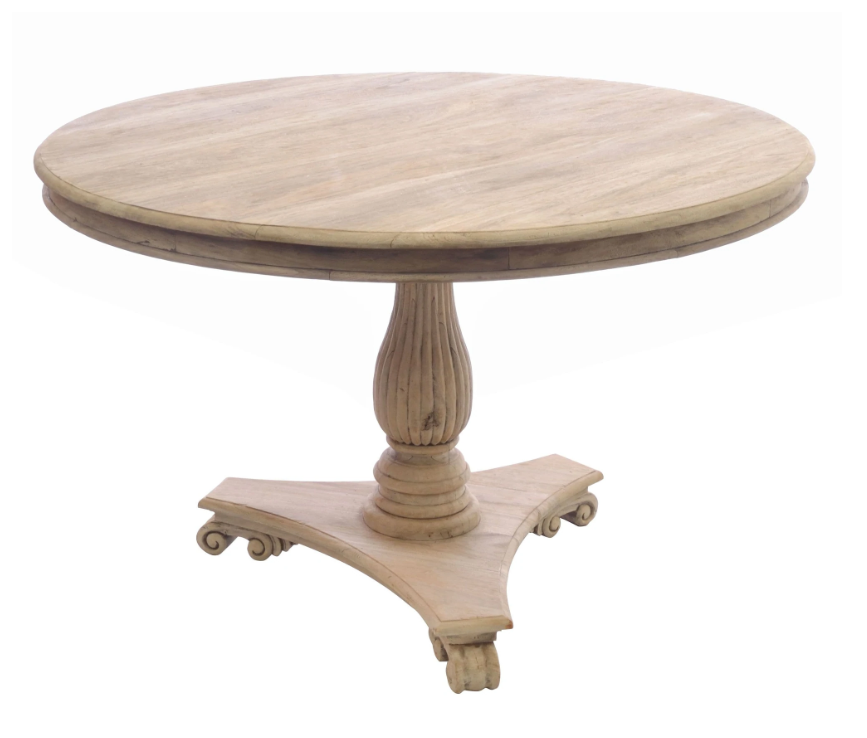 bleached mahogany table