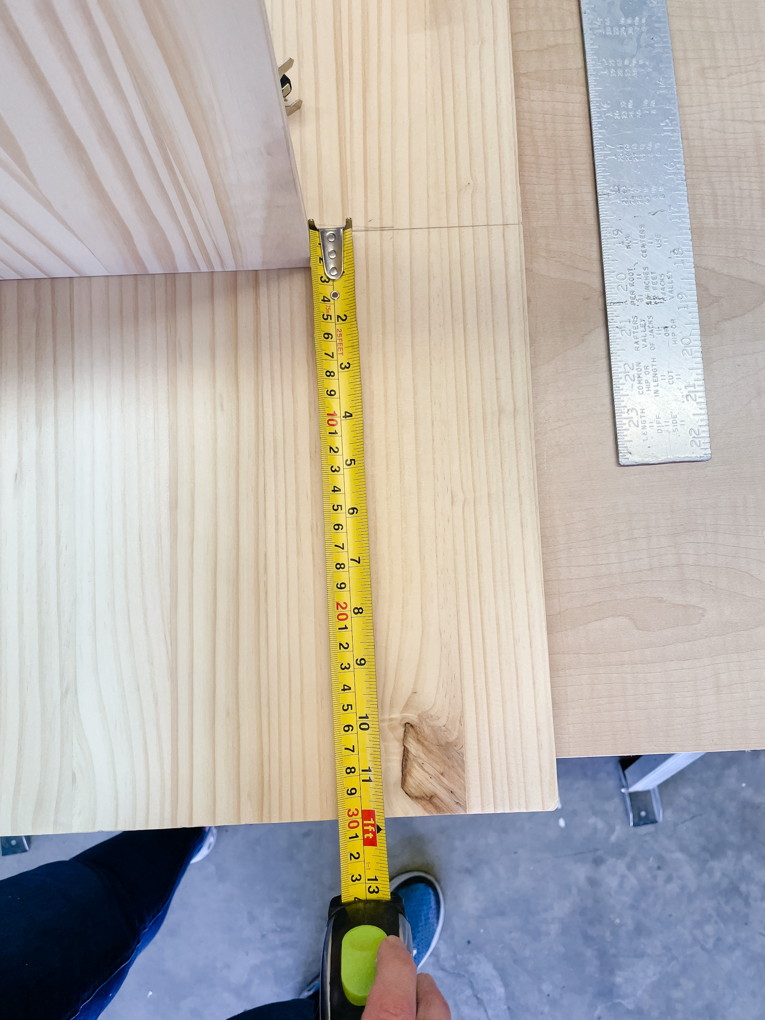 tape measure on wood