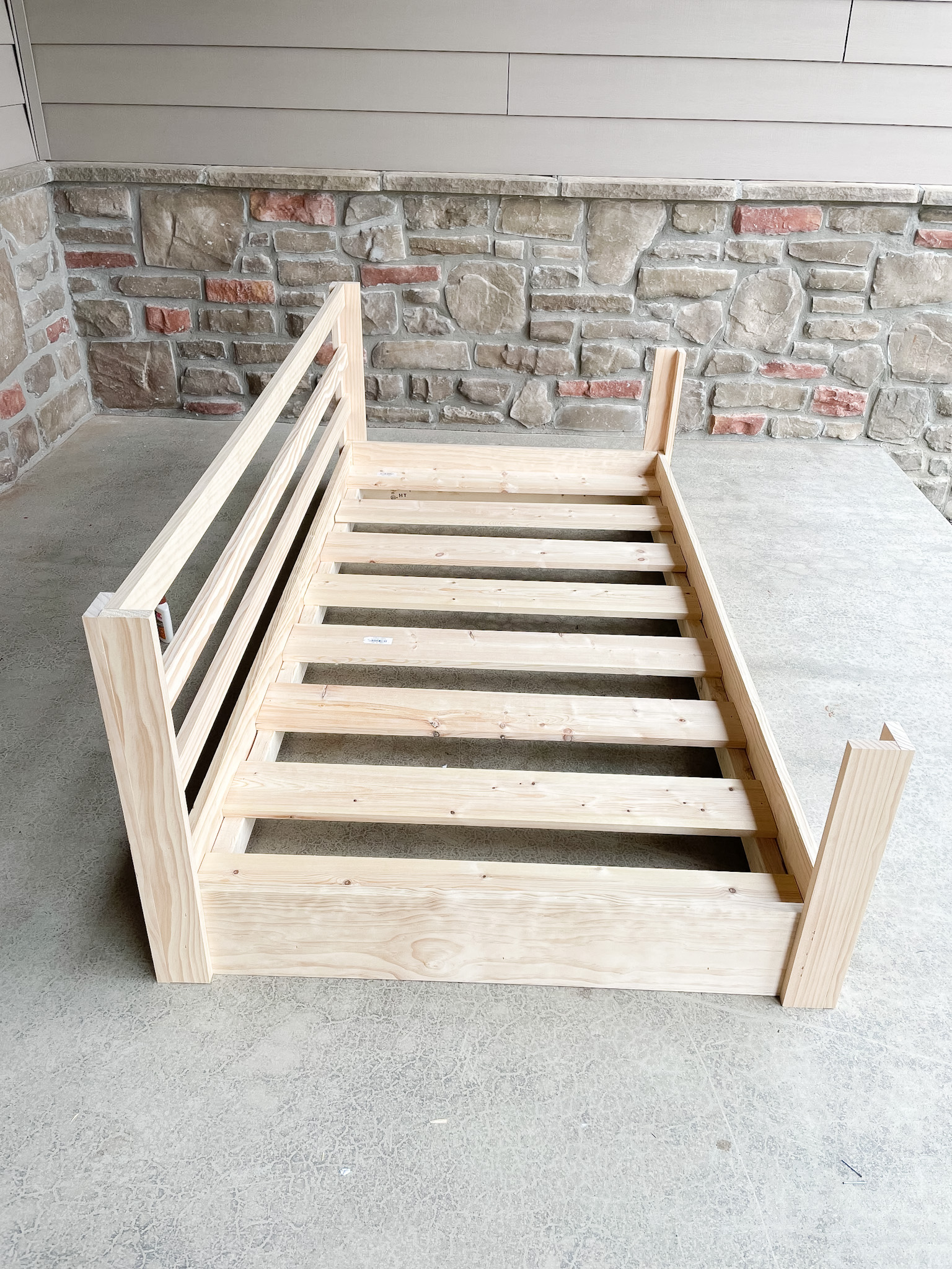 unfinished porch swing bed