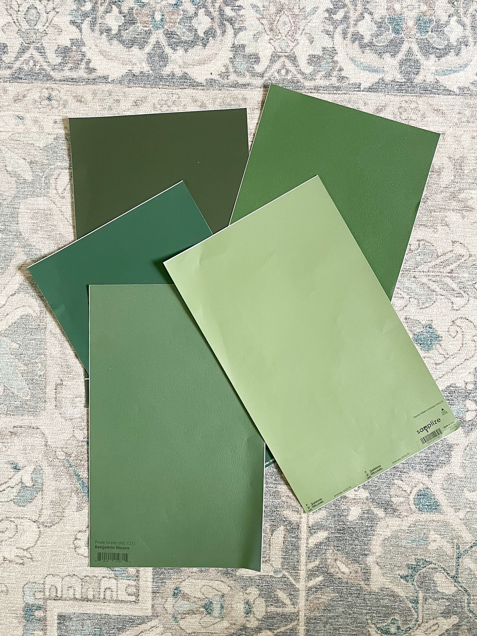 green paint samples