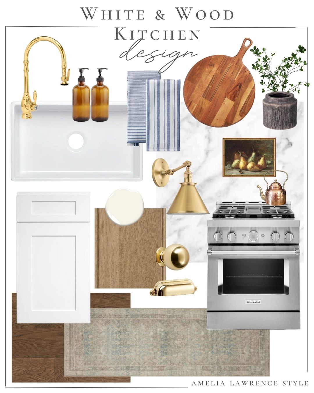 kitchen design board collage