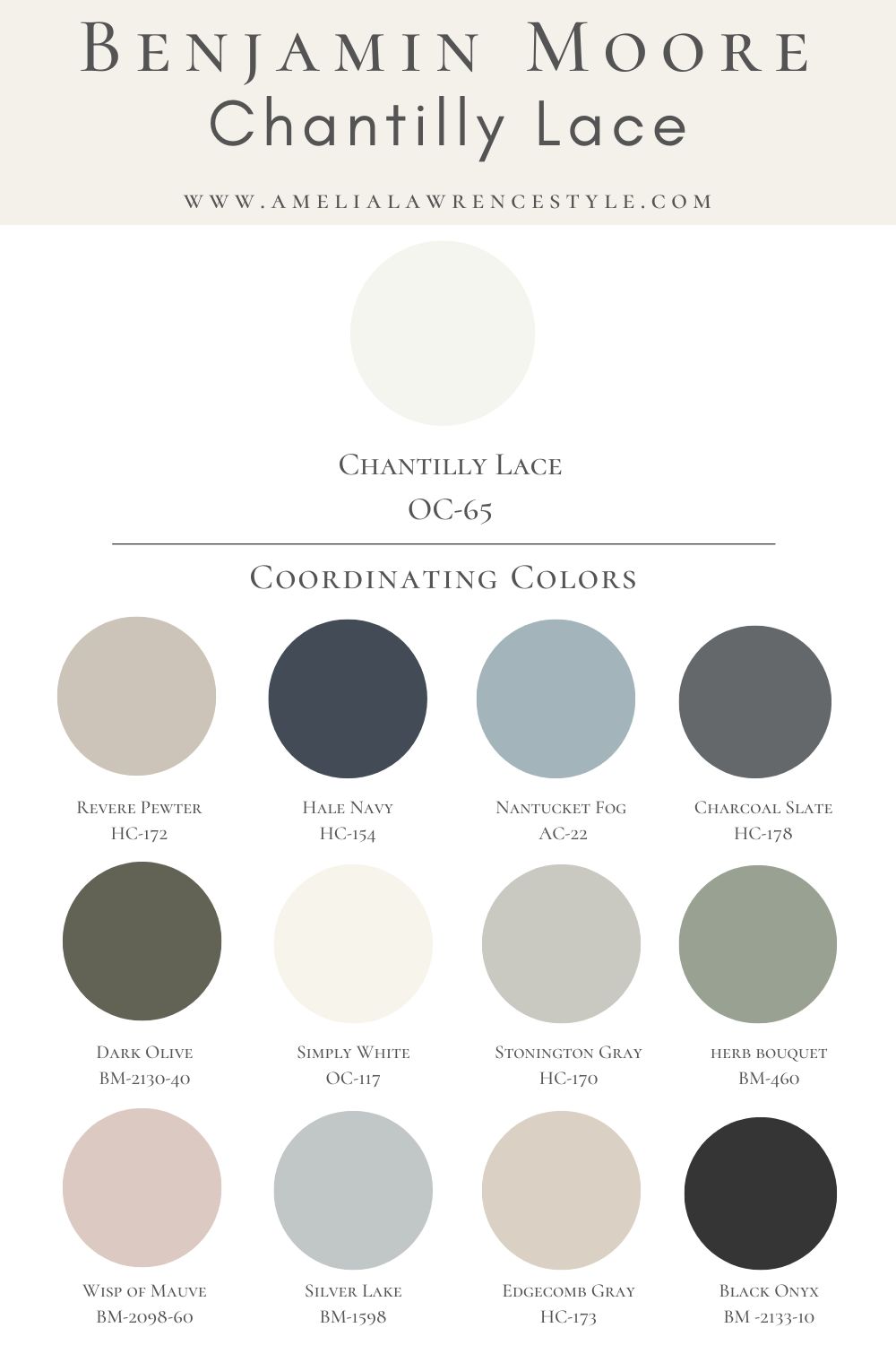 benjamin moore chantilly lace complimenting colors