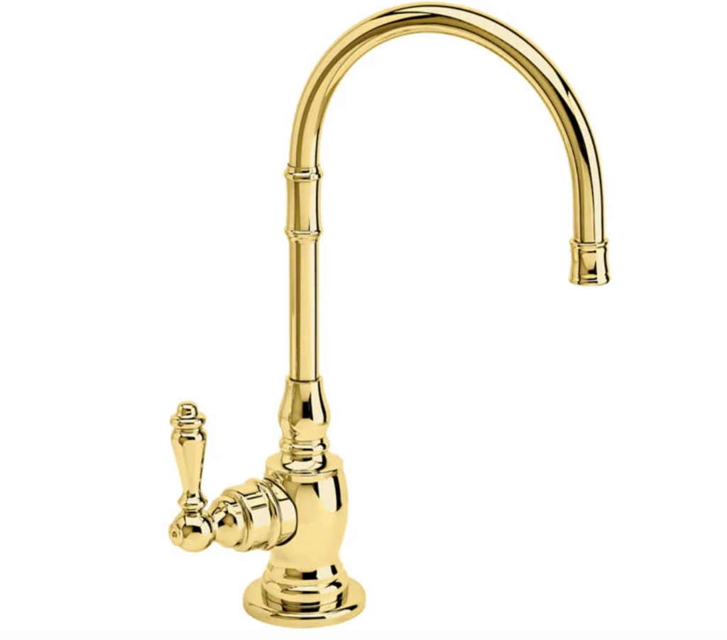 brass hot water tap