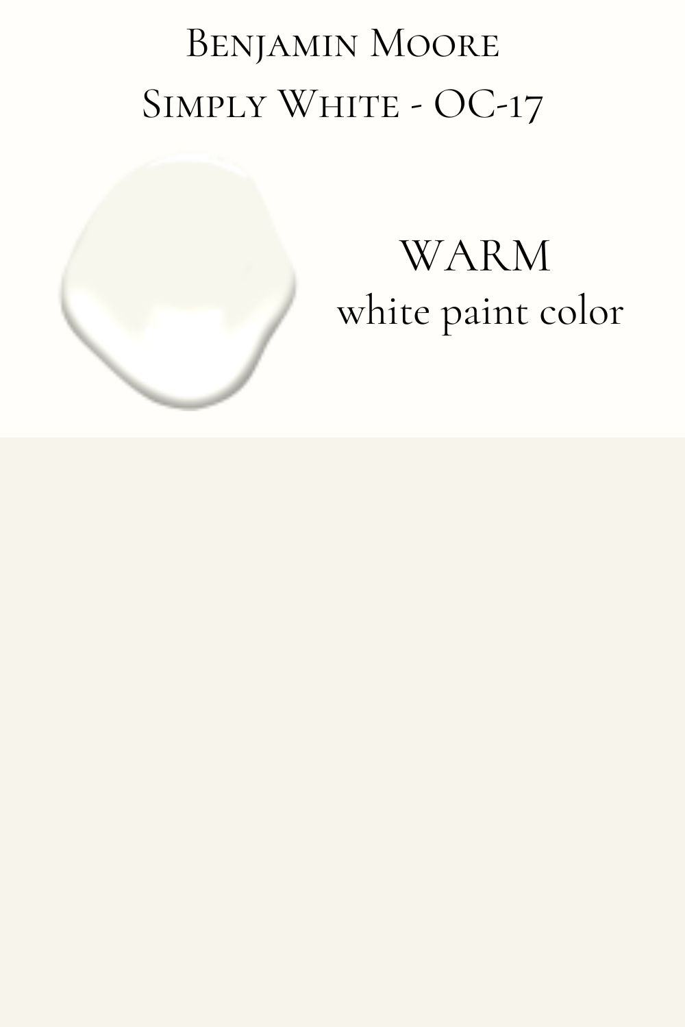Benjamin Moore Simply White Color Swatch