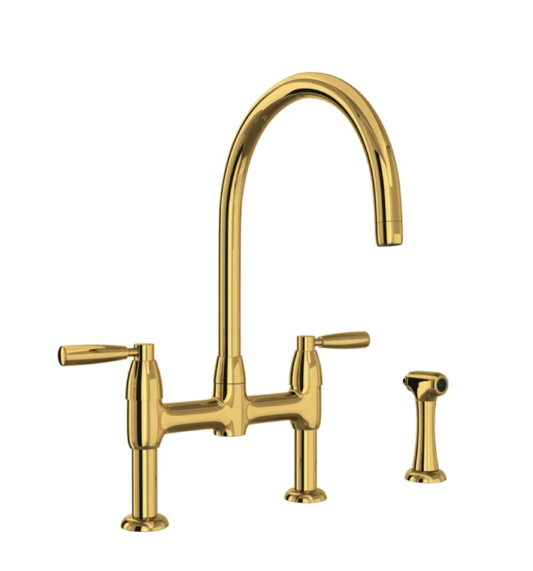 All About Unlacquered Brass Kitchen Faucets Amelia Lawrence