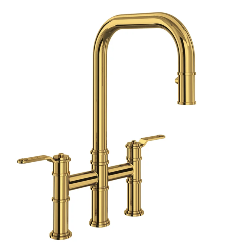 All About Unlacquered Brass Kitchen Faucets Amelia Lawrence