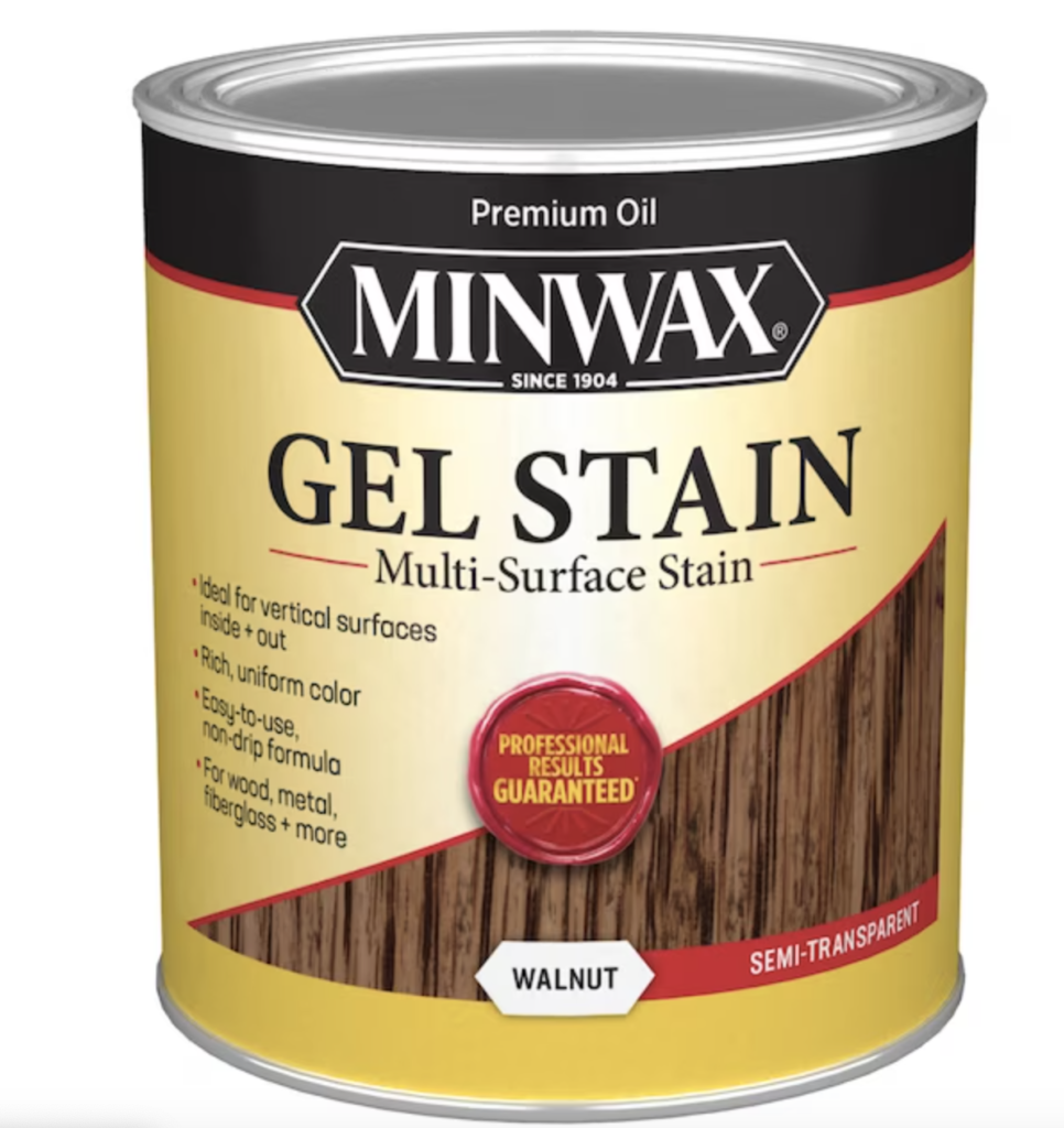 can of gel stain in walnut