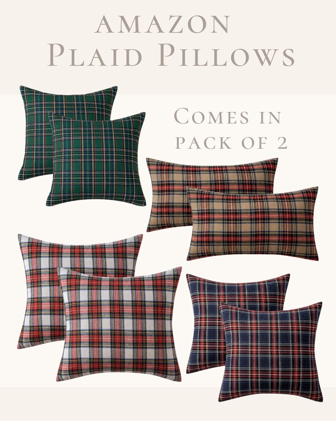 Plaid Throw Pillows | Amelia Lawrence