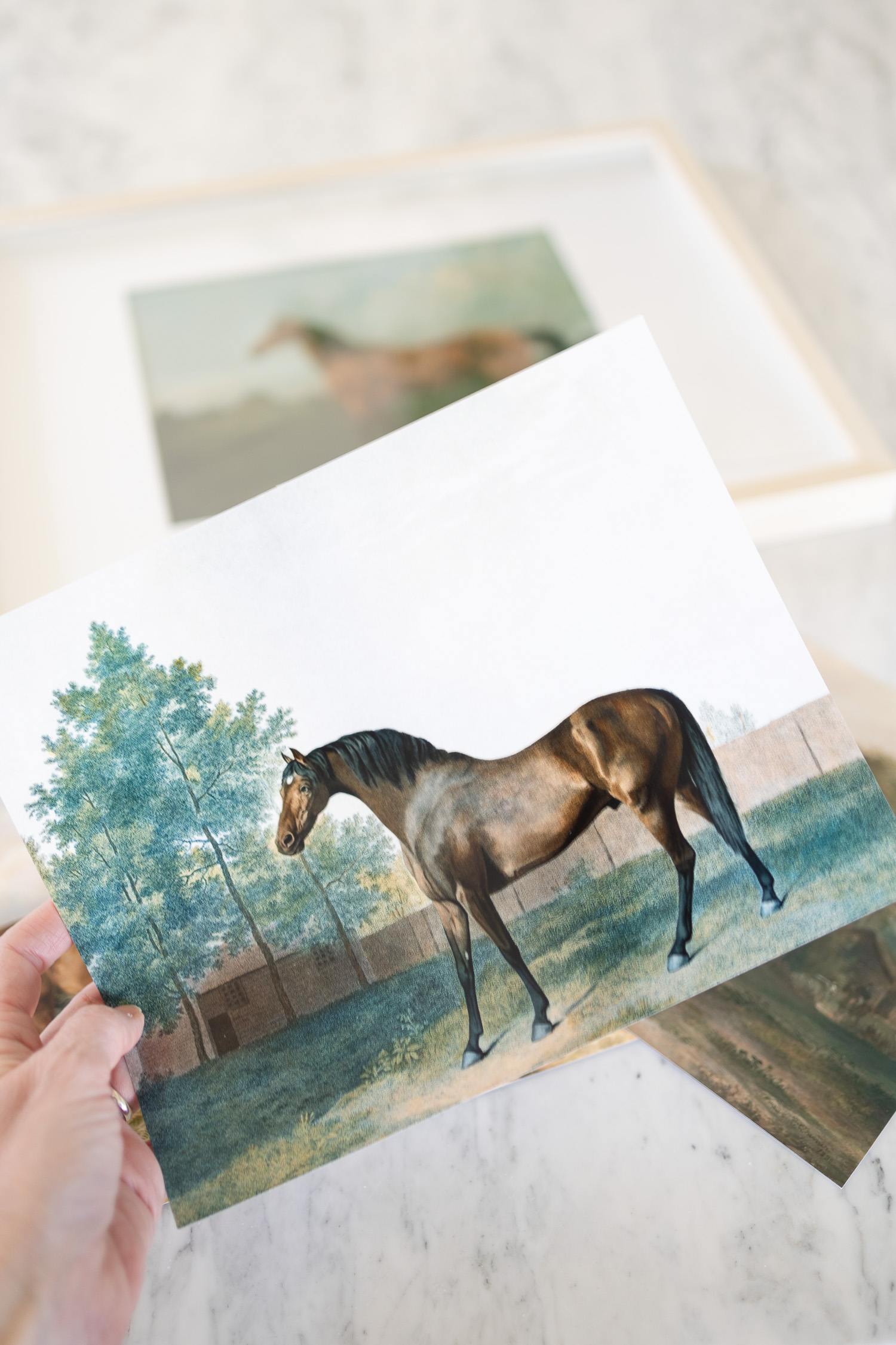 Holding vintage print