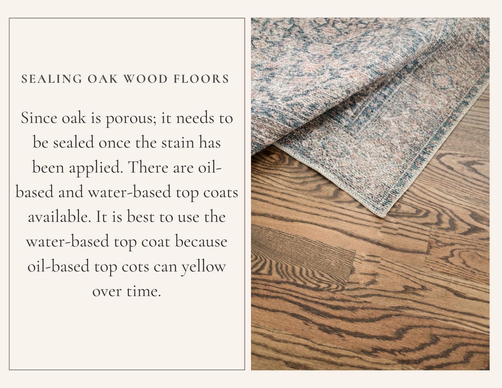 sealing wood floors card