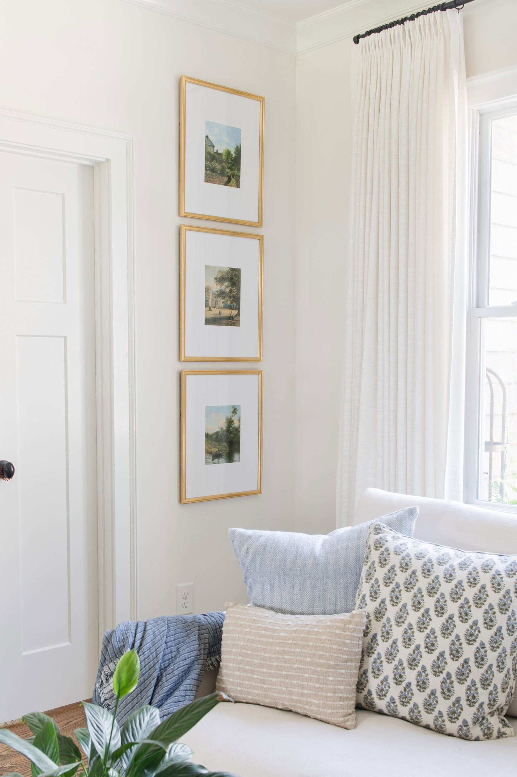 vintage summer art framed on the wall 