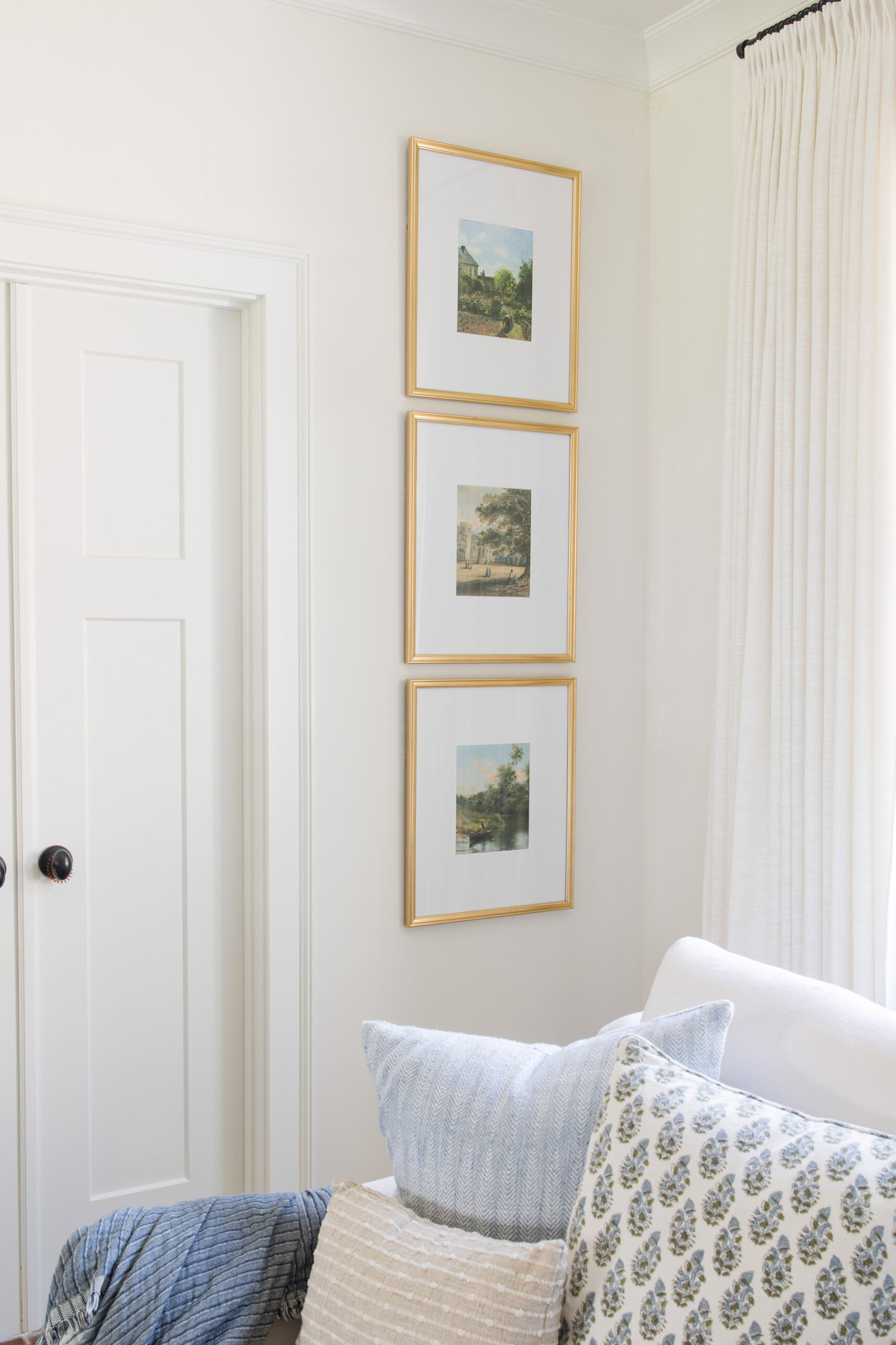 vintage summer art framed on the wall 