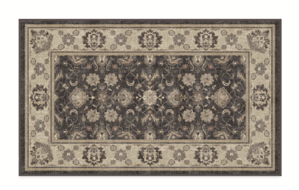 washable rug brown