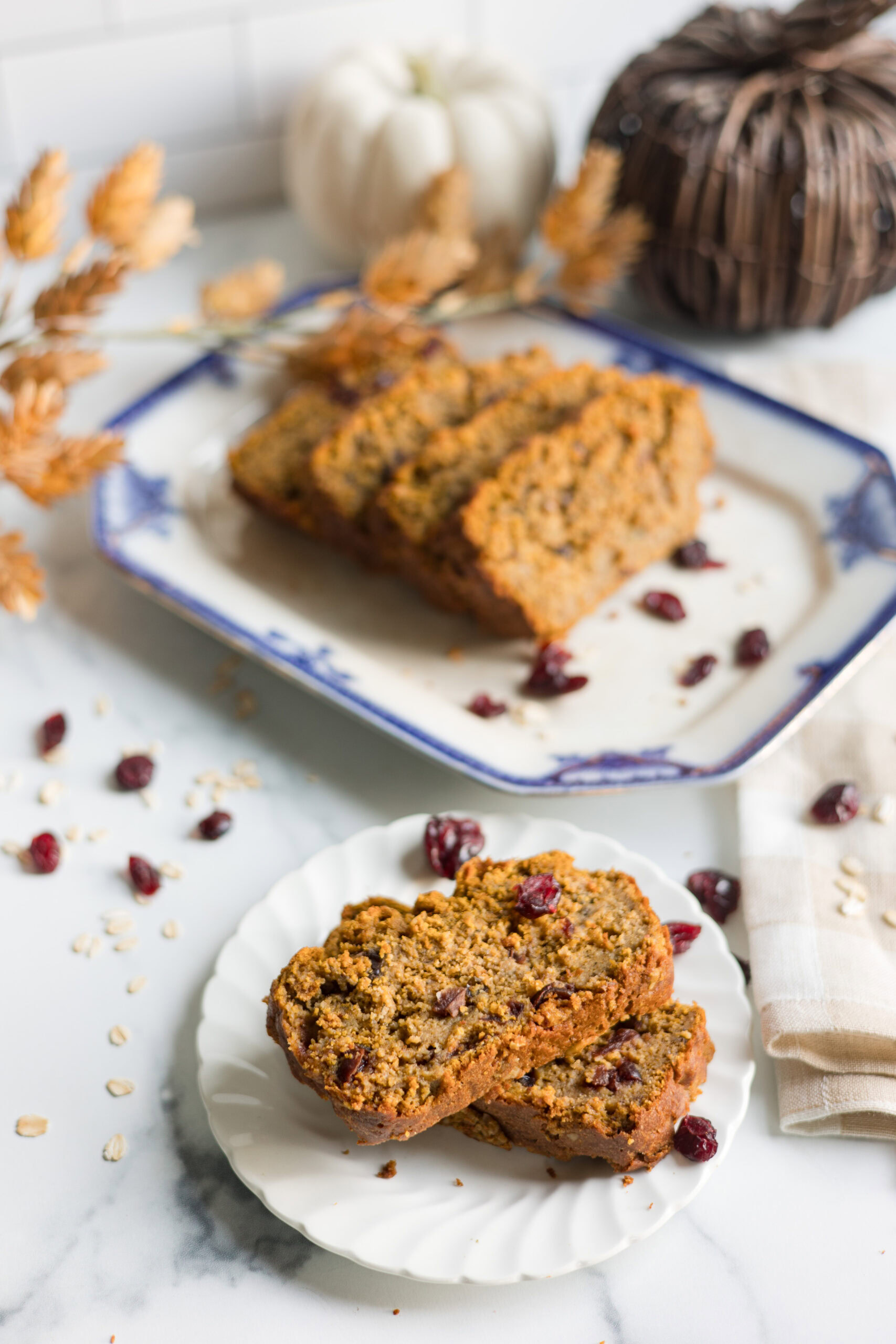 sliced bread on a plate