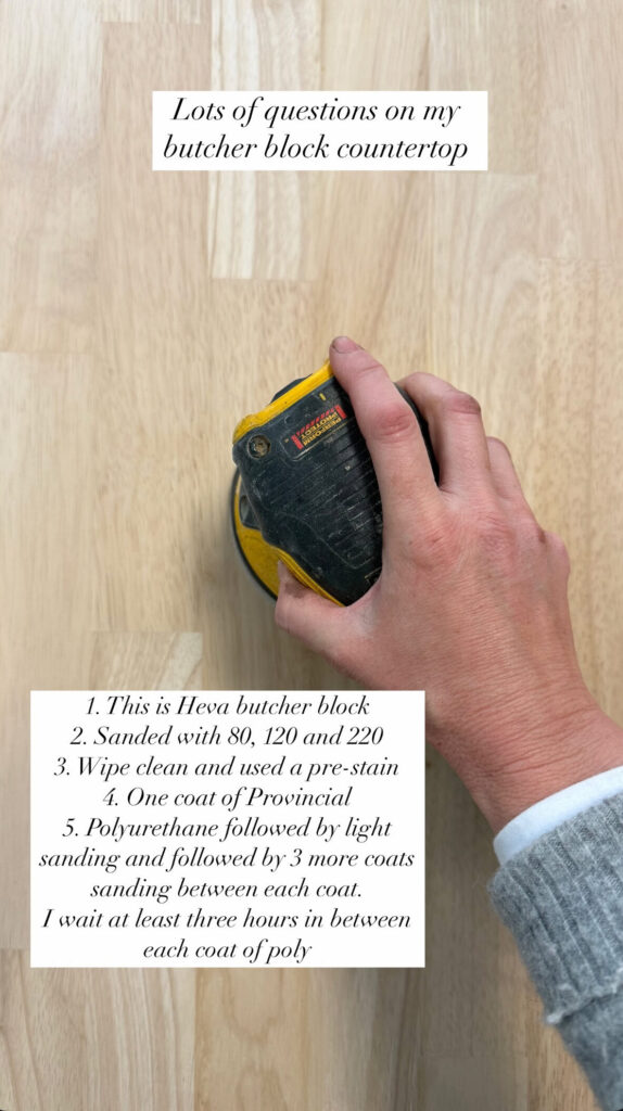 sanding countertop instructions